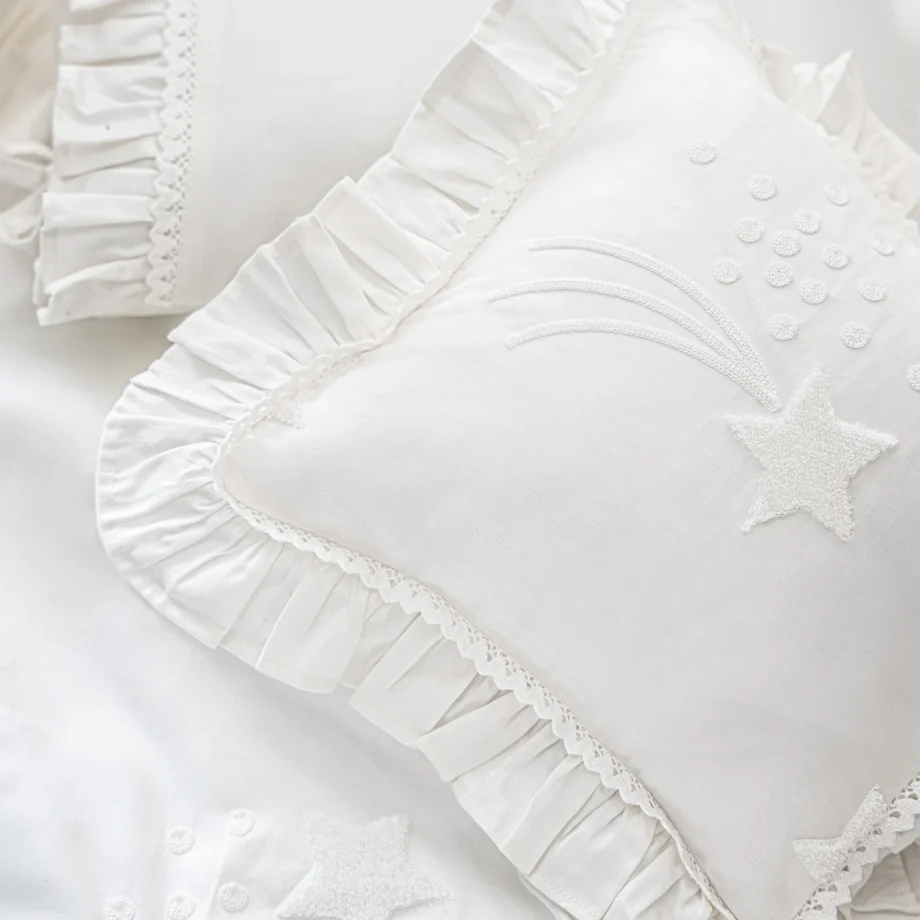 Baby Duvet Cover Set Organic Cotton Satin Cream