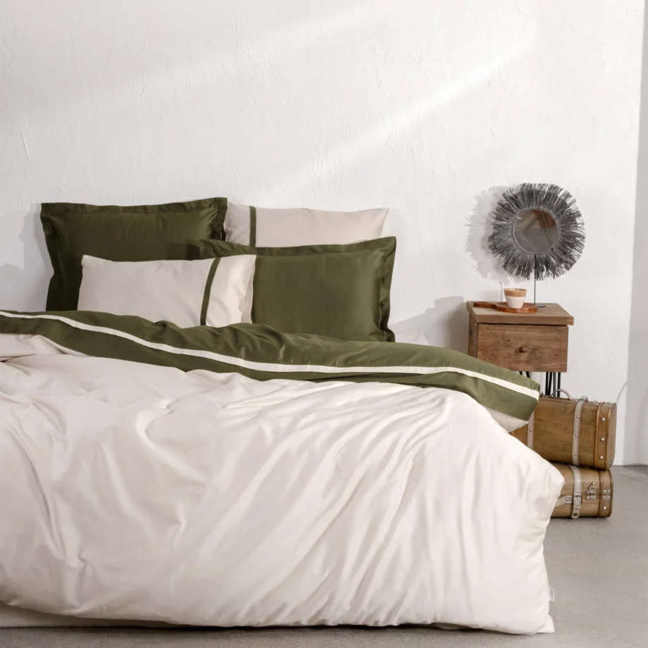 New Basic King Size Duvet Cover Set Organic Cotton Satin