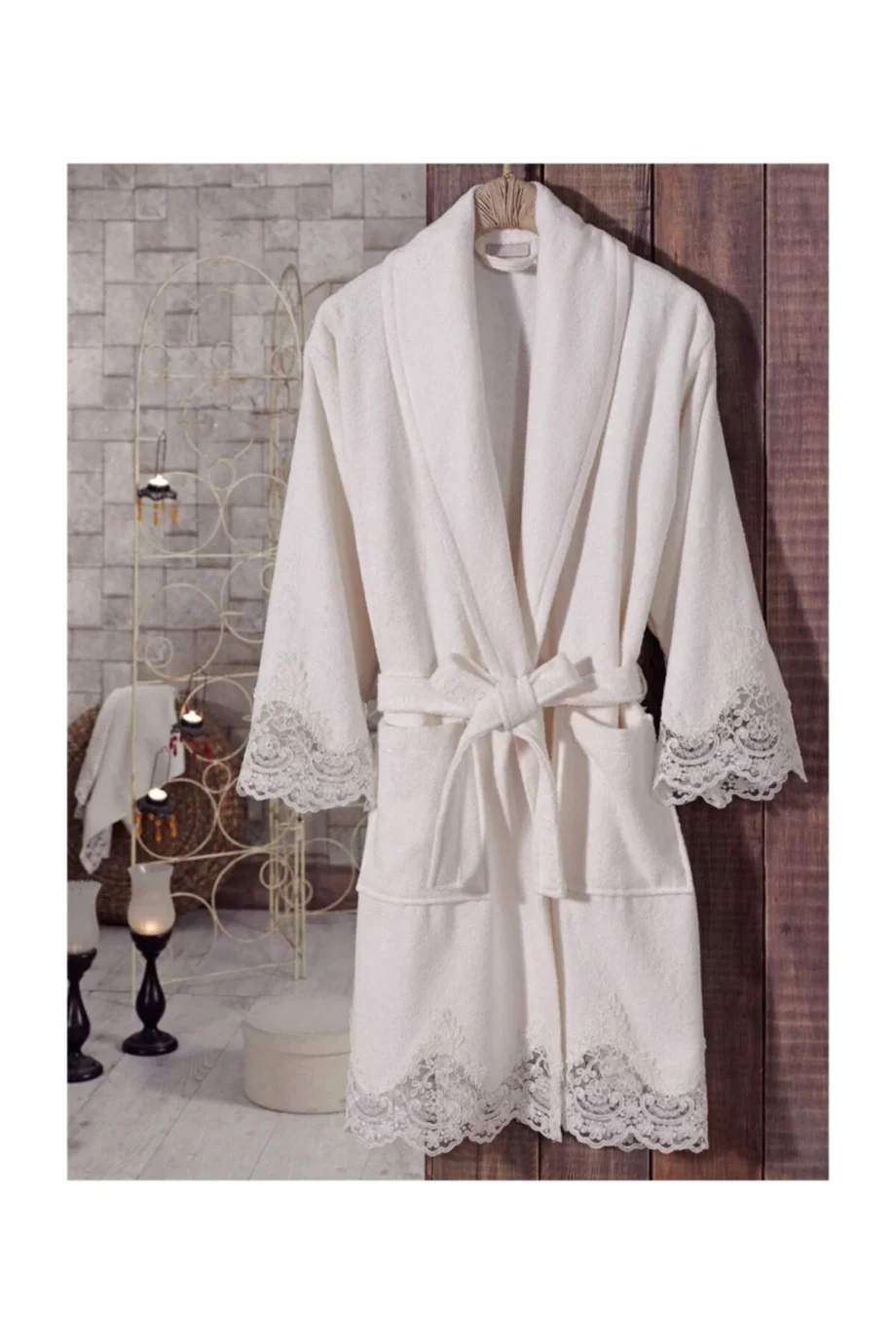 Bamboo Bathrobe - Cream S/M