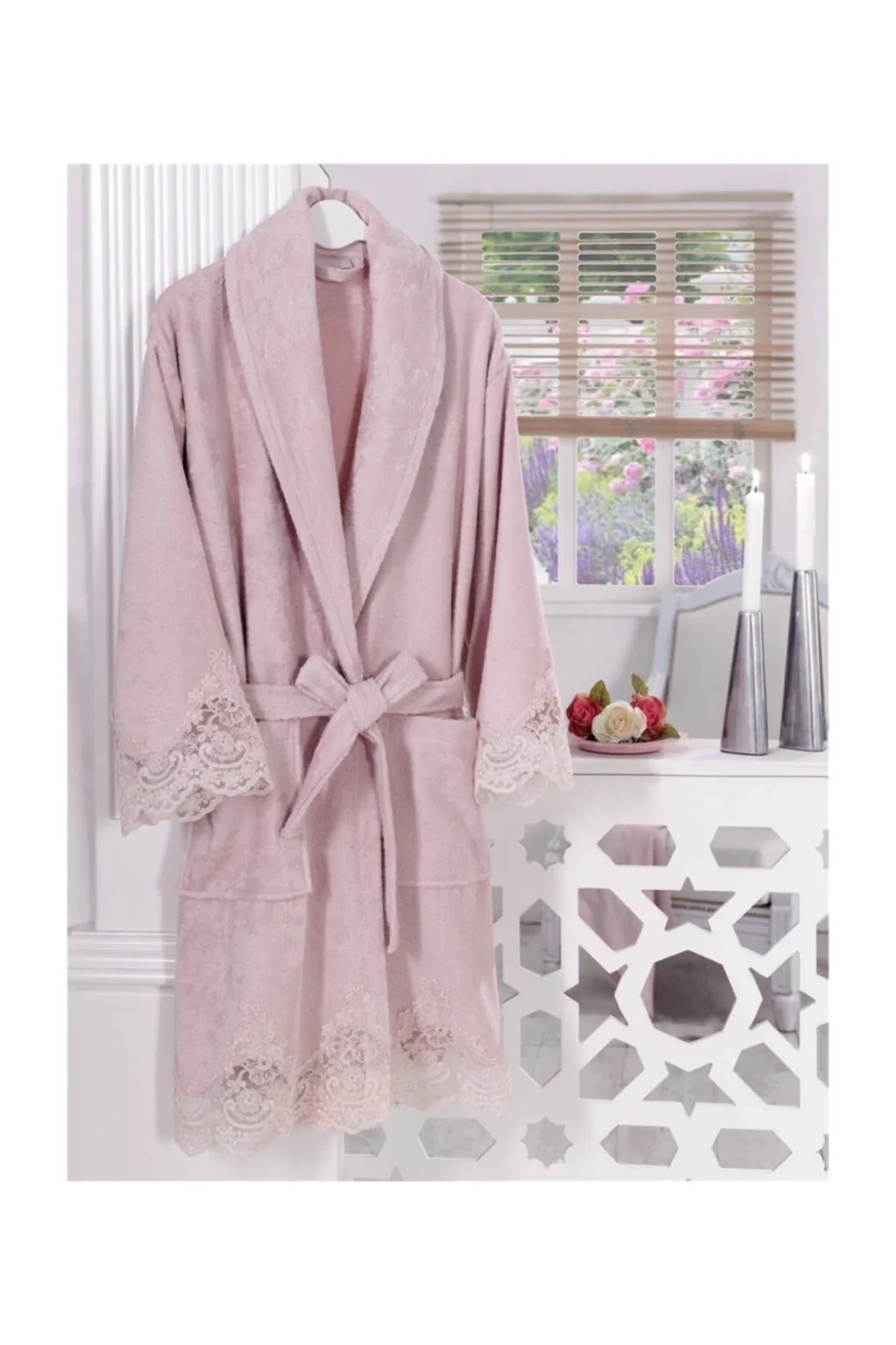 Bamboo Women's Bathrobe - Powder S/M